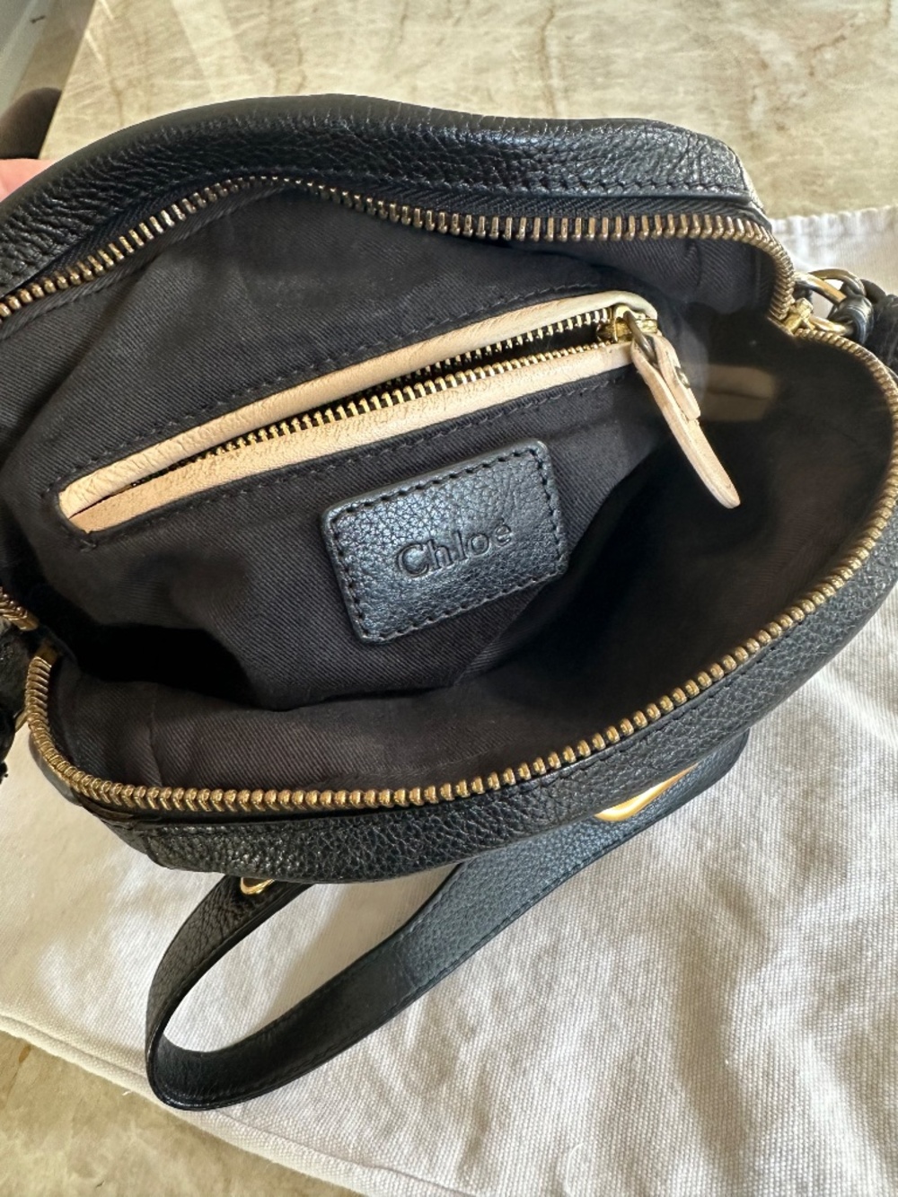 Chloe Small Paraty Black Leather Satchel - Picture 11 of 13